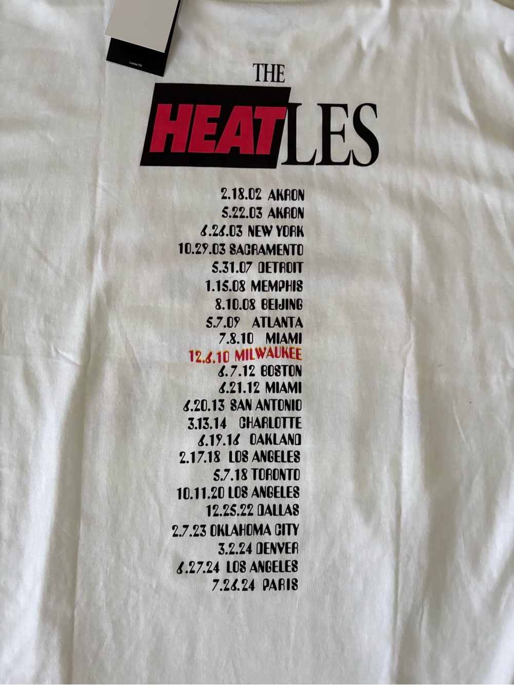 Nike LeBron James Heat Wave “The Heatles” Max 90 t-shirt - NWT - Picture 4 of 5